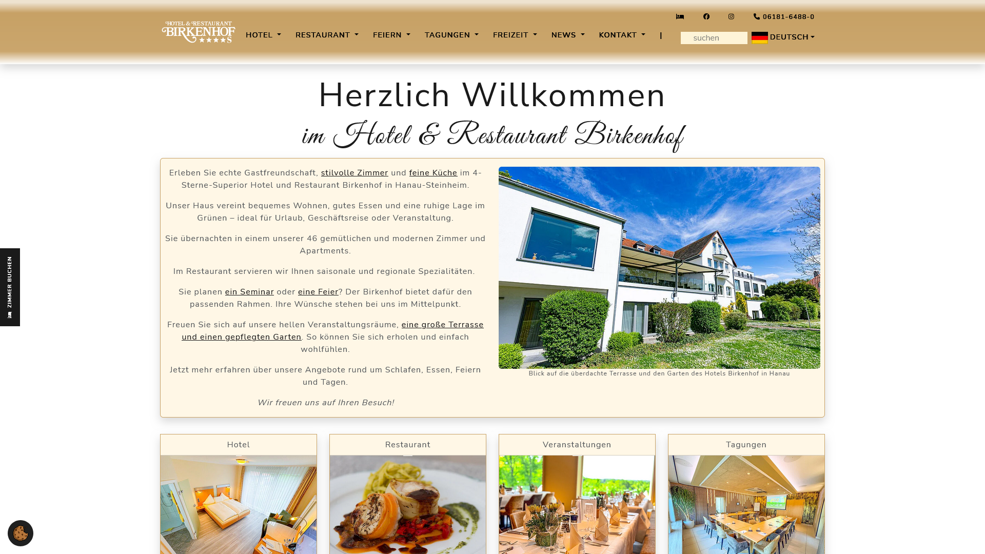 Screenshot neue Website 2025 Hotel Birkenhof