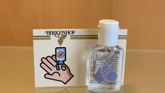 Sicherheit für unser Gäste: Desinfektionsgel gegen Corona