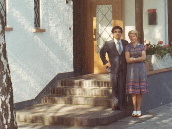 Erster Hotelgast 1974 mit Margit Fichtner